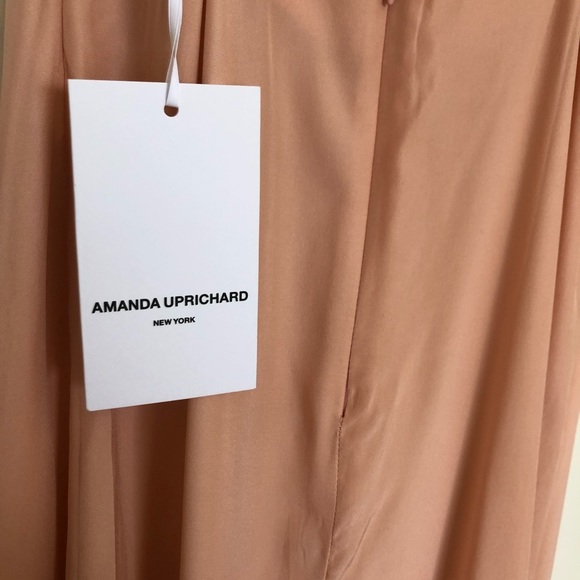 NWT Amanda Uprichard Chandelier Silk Pale Pink Maxi Dress Size P/XS - Picture 12 of 12